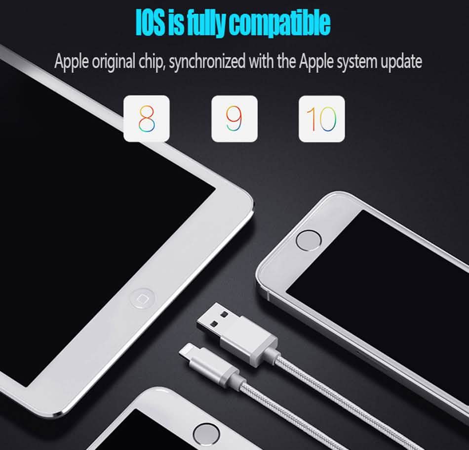 Experience unparalleled convenience Braided iPhone Lightning
